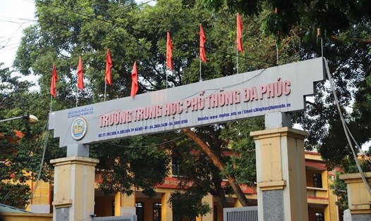 Trường THPT Đa Phúc (Sóc Sơn, Hà Nội) - nơi xảy ra vụ việc cô giáo túm cổ áo, kéo lê nữ sinh. Ảnh: Hải Đăng