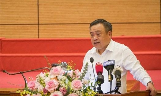 Chủ tịch UBND TP Hà Nội Trần Sỹ Thanh. Ảnh: Phạm Đông
