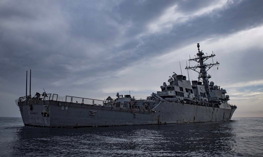 Tàu khu trục hải quân Mỹ USS Carney ngày 19.10.2023. Ảnh: Lực lượng Hải quân Mỹ ở châu Âu - châu Phi 