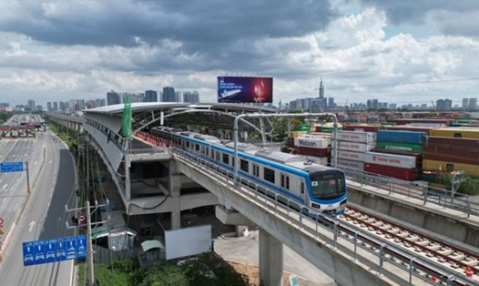 Metro số Bến Thành - Suối Tiên chạy thử cuối tháng 8 vừa qua. Ảnh: Anh Tú
