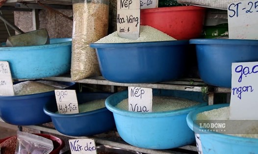 Thị trường gạo bán lẻ tại TP Hà Nội  tăng từ 400 - 1.800 đồng/kg, tùy loại. Ảnh: Bích Ngọc