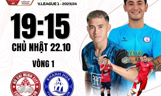 Câu lạc bộ TPHCM tiếp đón Khánh Hoà tại vòng 1 Night Wolf V.League 2023-2024. Ảnh: FPT Play