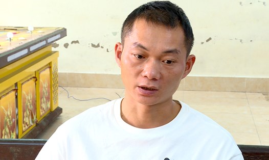 Huang Rixue tại cơ quan công an. Ảnh: Công an tỉnh Bắc Ninh