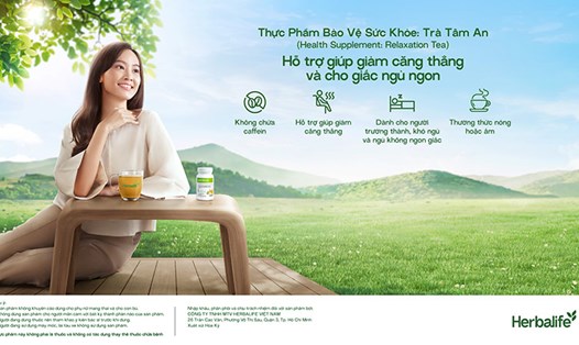 Herbalife ra mắt sản phẩm thực phẩm bảo vệ sức khỏe: Trà Tâm An (Health Supplement: Relaxation Tea) hỗ trợ người tiêu dùng Việt Nam giảm căng thẳng và hỗ trợ giúp ngủ ngon. Ảnh: DN cung cấp