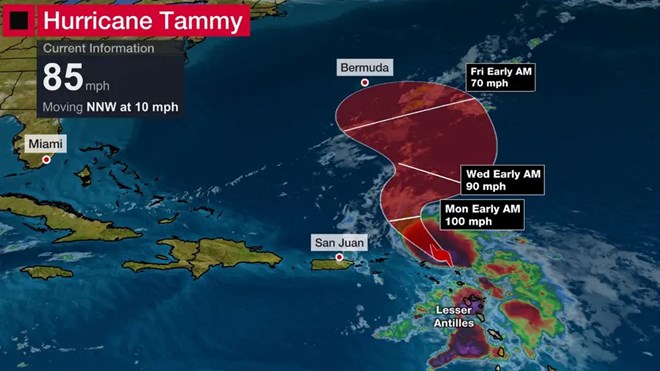 Xuất hiện cơn bão mới sau bão Tammy
