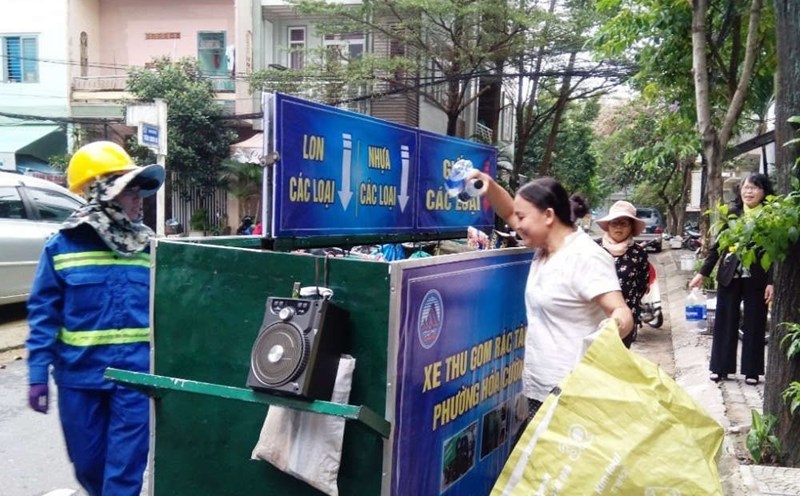 Nhiều người dân đã phân loại rác. 
Ảnh: Thùy Trang