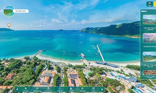 Bản đồ du lịch 3D, giới thiệu hình ảnh 360 độ về du lịch Côn Đảo tại trang web condao.com.vn. Ảnh: Chụp màn hình