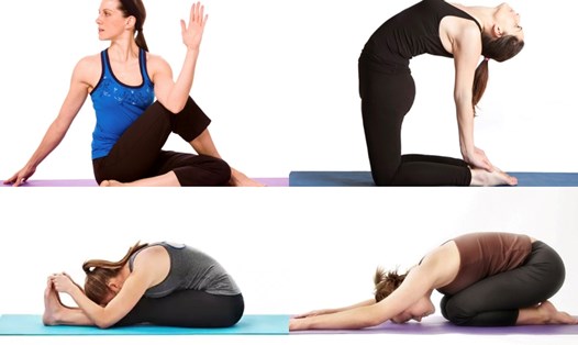Yoga giúp giảm một số chứng bệnh liên quan đến hệ tiêu hóa. Đồ họa: Hương Giang
