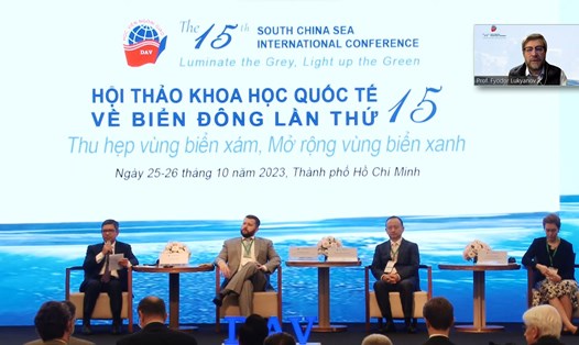 Một phiên họp của Hội thảo khoa học quốc tế về Biển Đông lần thứ 15. Ảnh: Twitter Ban Tổ chức 