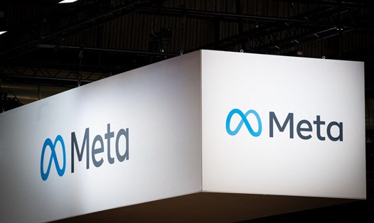 Logo của Meta trong hội chợ đổi mới và khởi nghiệp công nghệ Vivatech ở Paris, Pháp. Ảnh: AFP