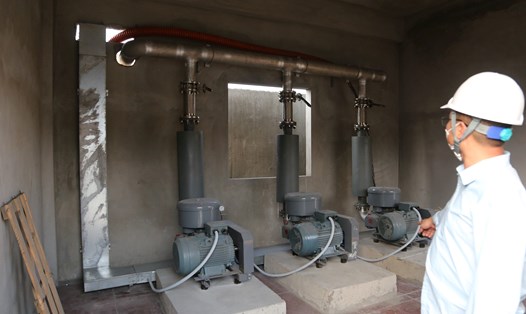 Trạm xử lý nước thải cụm công nghiệp làng nghề Mẫn Xá có công suất 2000 m3/ngày đêm, tổng mức đầu tư trên 47 tỉ đồng đến nay đã vận hành thử nghiệm. Ảnh: Vĩnh Hoàng