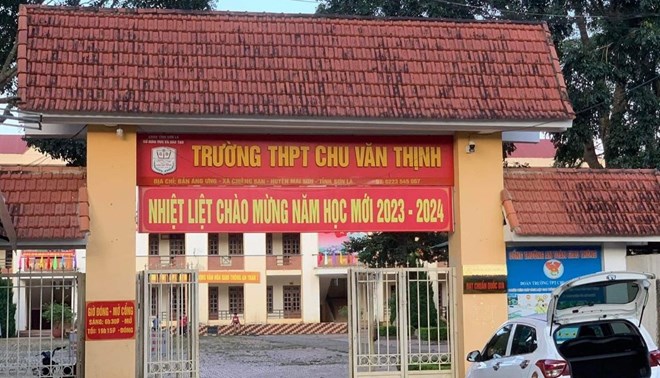 Trường THPT Chu Văn Thịnh (huyện Mai Sơn, tỉnh Sơn La). Ảnh: Minh Chuyên 