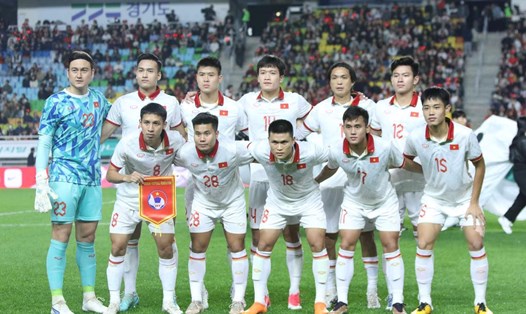 Đội tuyển Việt Nam tăng 1 bậc trên bảng xếp hạng FIFA. Ảnh: VFF