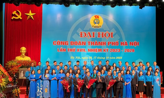 Liên đoàn Lao động Thành phố Hà Nội tổ chức thành công Đại hội XVII, hướng tới Đại hội XIII, nhiệm kỳ 2023 - 2028 của tổ chức Công đoàn Việt Nam. Ảnh: Kiều Vũ
