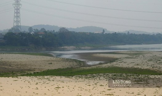 Ven sông Hồng có rất nhiều bãi bồi rộng lớn chứa khối lượng cát đen khổng lồ. Ảnh minh họa: Trần Lâm.