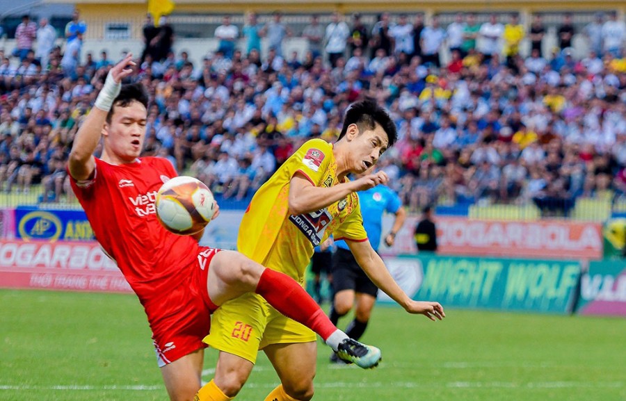 Viettel thắng ở V.League nhưng Thanh Hóa thắng khi 2 đội gặp nhau ở Cúp Quốc gia 2023. Ảnh: VPF