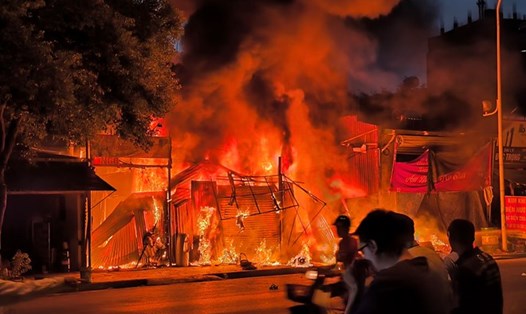 Hiện trường vụ cháy tại Thanh Trì, Hà Nội ngày 26.10 khiến 3 người tử vong, 1 người bị thương. Ảnh: Hoàng Hà
