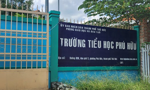 Trường tiểu học Phú Hữu (phường Phú Hữu, TP Thủ Đức, TPHCM). Ảnh: N.Quyên