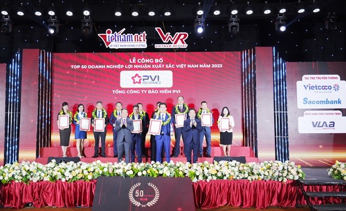 Bảo hiểm PVI tự hào 3 năm liên tiếp lọt Top 50 doanh nghiệp lợi nhuận tốt nhất Việt Nam. Ảnh: Minh Đăng