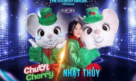 Nhật Thủy lộ diện sau mascot Chuột Cherry. Ảnh: BTC.