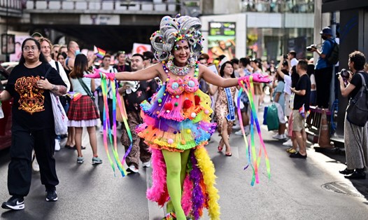 Sự kiện Bangkok Pride năm nay thu hút hơn 50.000 người tham gia. Ảnh: AFP
