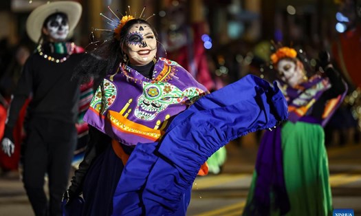 Trang trí Halloween ở Ontario, Canada. Ảnh: Xinhua