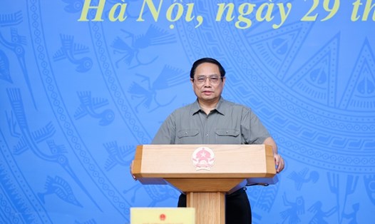 Thủ tướng Chính phủ Phạm Minh Chính phát biểu khai mạc hội nghị. Ảnh VGP