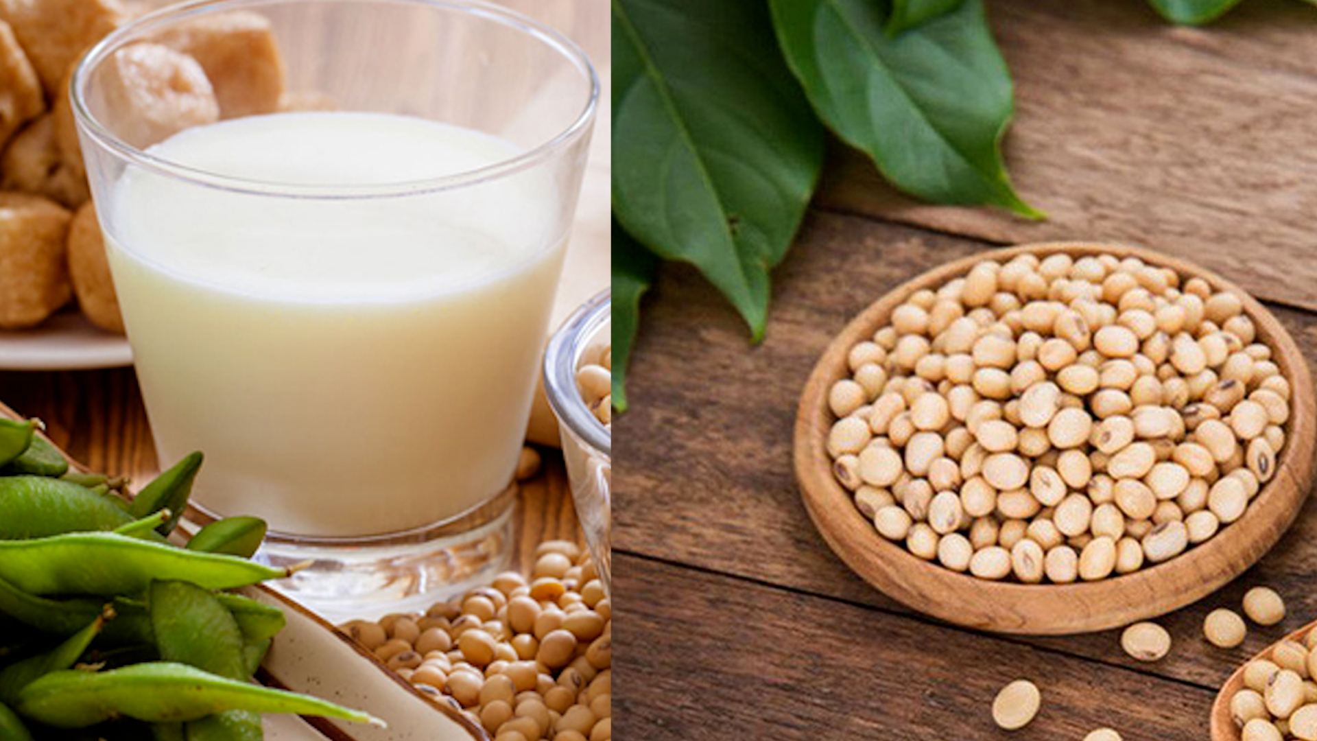 Sữa đậu nành tốt cho sức khoẻ. Ảnh ghép: Nguyễn Ly 