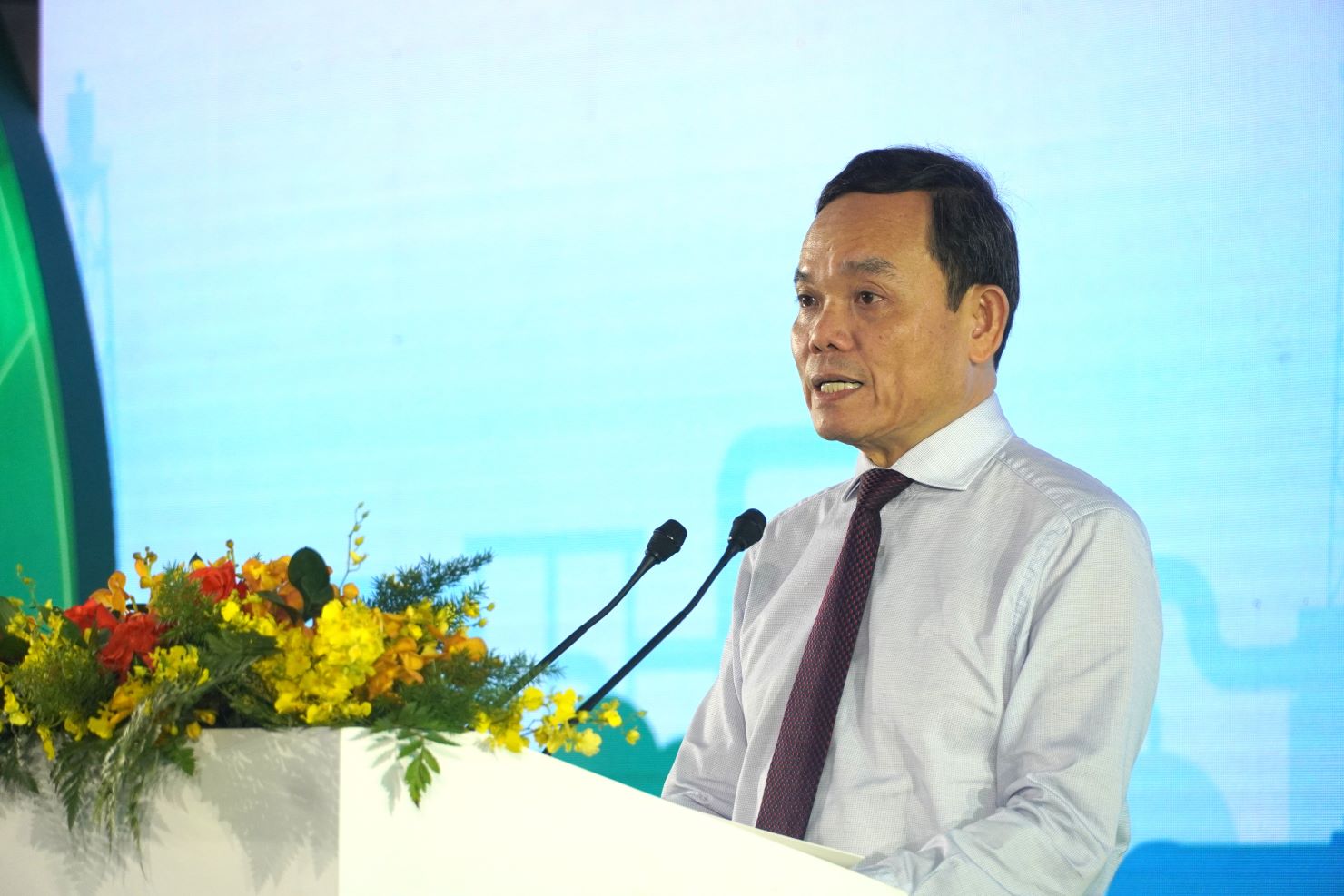 Phó Thủ tướng Trần Lưu Quang phát biểu tại lễ khánh thành. Ảnh: Thành An