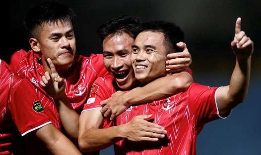 Hải Phòng giành chiến thắng 5-3 trước Hà Nội FC tại vòng 2 V.League. Ảnh: Minh Dân