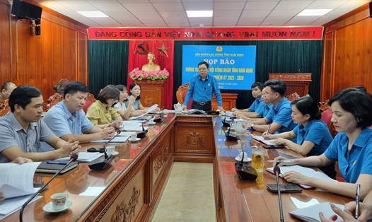 Đại hội Công đoàn tỉnh Nam Định lần thứ XVIII diễn ra từ 10 - 11.10.2023. Ảnh: Lương Hà