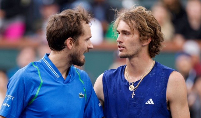 Lịch thi đấu quần vợt 3.10: Zverev - Medvedev