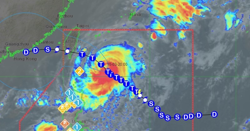 預計颱風“鯉犬”將遵循“緩慢且不穩定”的路徑。