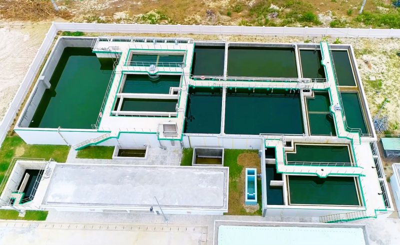Quảng Nam có 9/10 KCN có hệ thống xử lí nước thải tập trung. Trong ảnh: Trạm xử lí nước thải KCN Tam Thăng 2, Tam Kỳ, Quảng Nam. Ảnh Hoàng Bin.