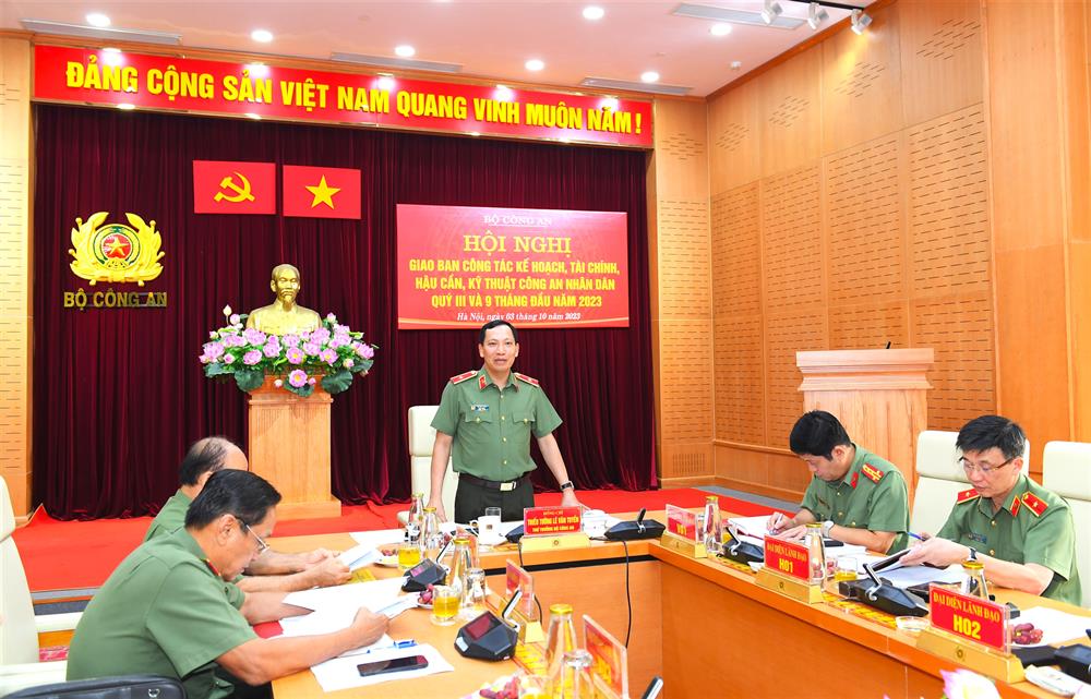 Thứ trưởng Lê Văn Tuyến phát biểu tại Hội nghị. Ảnh: Bộ Công an