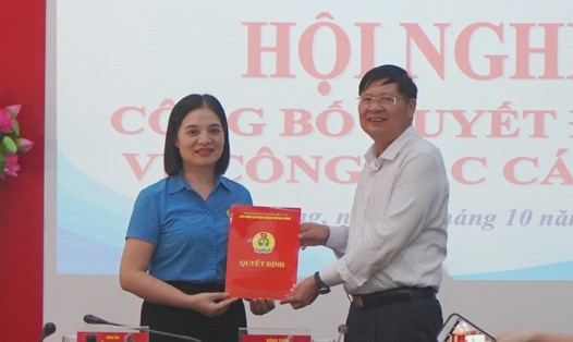 Bà Lê Thị Thanh Thuỷ được bầu giữ chức Phó Chủ tịch Liên đoàn Lao động TP.Hải Phòng. Ảnh: Mai Dung