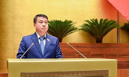 Chủ tịch Hội đồng Dân tộc của Quốc hội Y Thanh Hà Niê Kđăm báo cáo. Ảnh: Phạm Đông