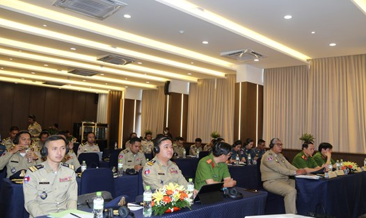 Lực lượng phòng, chống ma tuý Campuchia tại hội thảo. Ảnh: Cục Cảnh sát điều tra tội phạm về ma tuý