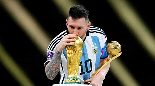 Messi là đầu tàu của Argentina trong chiến dịch World Cup 2022. Ảnh: AFP