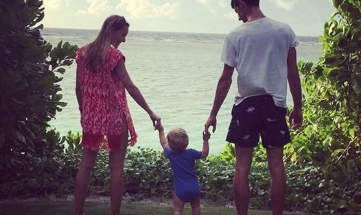 Novak Djokovic muốn dành nhiều thời gian cho gia đình. Ảnh: Twitter Djokovic