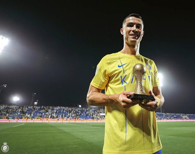 Ronaldo đang chơi hay và đã có danh hiệu Arab Club Champions Cup cùng Al-Nassr. Ảnh: Al-Nassr FC