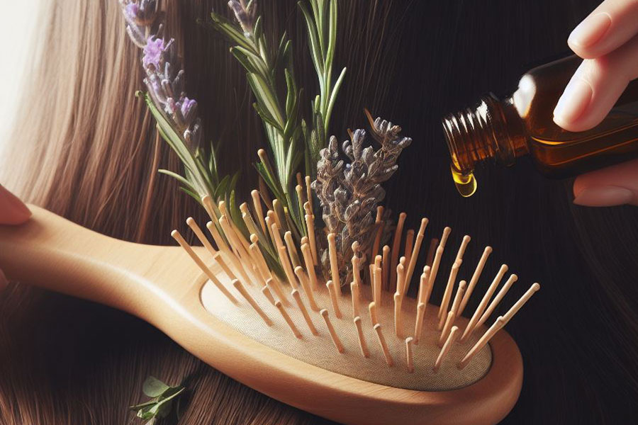 Những loại tinh dầu dưỡng tóc có thể mang đến giải pháp tự nhiên và hiệu quả để chống gàu. Ảnh: AI - Thiện Nhân