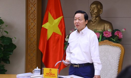 Phó Thủ tướng Chính phủ Trần Hồng Hà phát biểu tại phiên họp. Ảnh: VGP