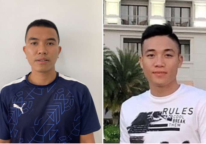 Hai đối tượng Nguyễn Văn Tuấn và Đinh Văn Anh bị khởi tố, bắt tạm giam. Ảnh: CA Hải Phòng