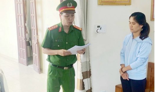 Đối tượng Nguyễn Thị Cúc bị khởi tố. Ảnh Công an cung cấp