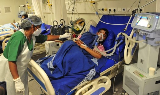 Bệnh nhân điều trị trong một bệnh viện ở Ấn Độ. Ảnh minh họa. Ảnh: Xinhua