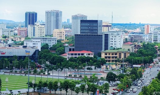 Một góc trung tâm TP Vinh, Nghệ An. Ảnh: Thành Duy
