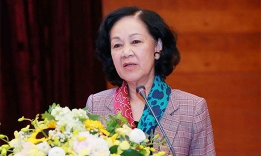 Bà Trương Thị Mai - Uỷ viên Bộ Chính trị, Thường trực Ban Bí thư, Trưởng Ban Tổ chức Trung ương. Ảnh: TTXVN