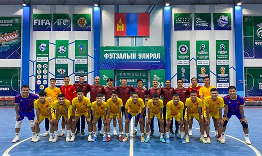 Đội tuyển futsal Việt Nam tập luyện cho vòng loại giải futsal châu Á 2024. Ảnh: VFF