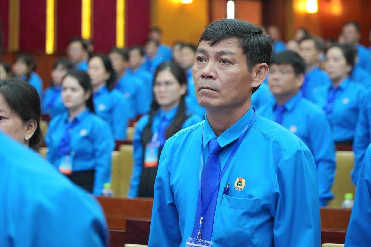 Đại biểu tham dự Đại hội Công đoàn tỉnh Tây Ninh lần thứ X, nhiệm kỳ 2023-2028. Ảnh: Chân Phúc